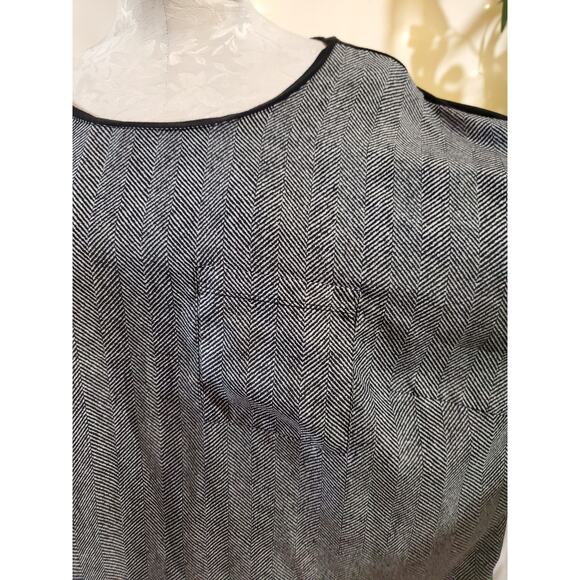 Michael Michael Kors Herringbone Blouse Top Womens Plus Size 2X Flowy Career - Picture 5 of 11